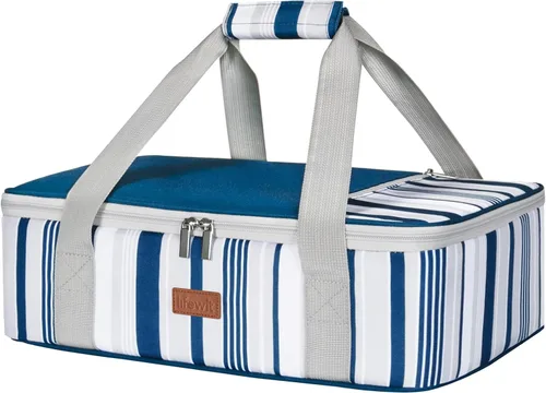 Vista 15 de Lifewit - Porta ollas aislada para alimentos calientes o fríos, olla con tapa y estuche de transporte, soporte para lasaña para fiestas de comida
