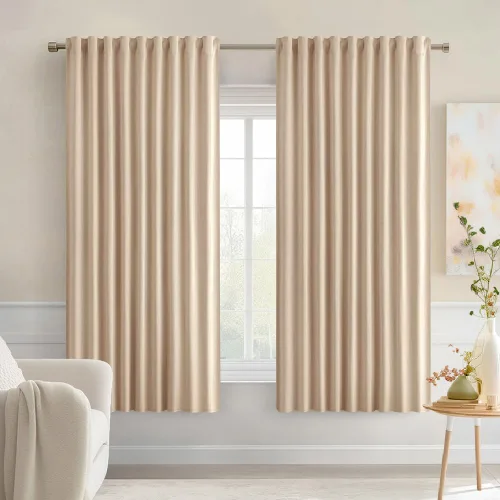 Vista 67 de MIULEE Cortinas opacas con pestaña trasera de 63 pulgadas de largo, juego de 2 paneles para sala de estar, dormitorio, privacidad, bolsillo