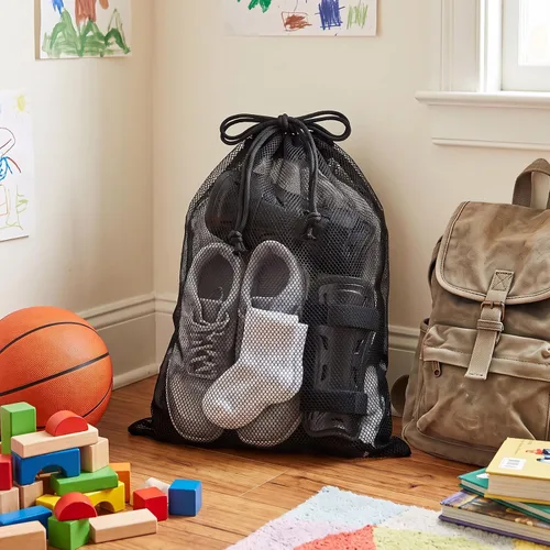 Vista 3 de FSWCCK Tela de malla, malla suave ligeramente elástica para bolsa de compras, bolsillo de mochila y ropa de red Negro