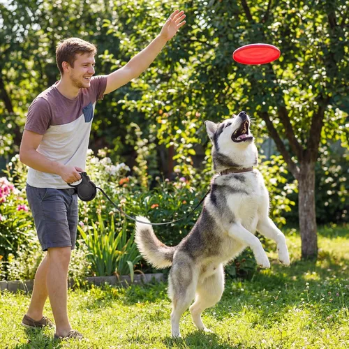Vista 7 de Segarty Correa retráctil para perro de 16 pies con soporte desmontable para bolsa de excrementos, correa para caminar de 16.4 ft para mascotas