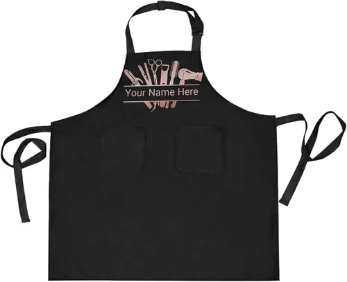 Vista 19 de Delantal unisex personalizado para peluqueros – bata ajustable para estilista – Regalos personalizados