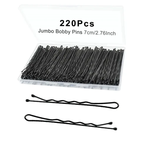 Vista 27 de Juego de 330 horquillas negras de 2.2 pulgadas, juego de horquillas con caja, horquillas para el cabello de alta calidad para niños, niñas