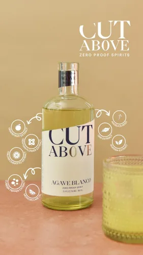 Vista 10 de Cut Above Agave Blanco – Alternativa de tequila sin alcohol galardonada para margaritas y cócteles sin alcohol, alcohol sin prueba, 25.4 fl oz