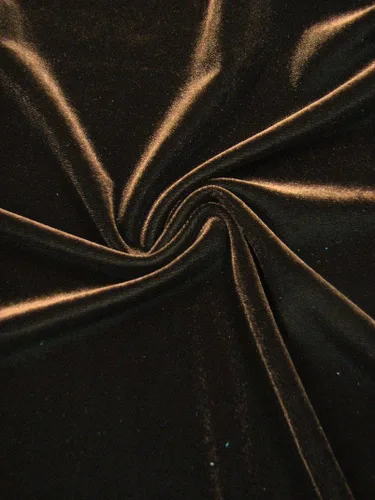 Vista 22 de Tela de poliéster sólido Spandex Velvet 2 Ways Stretch peso medio - por The Yard (negro)