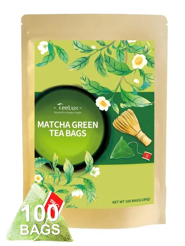 Vista 40 de TeeLux Bolsas de té verde menta, té verde con menta, menta verde y citronela, con cafeína, 100% real y natural, 100