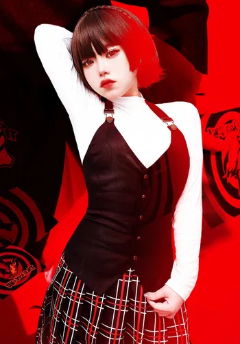 Vista 8 de C-ZOFEK P5 Makoto Niijima - Disfraz de uniforme para mujer