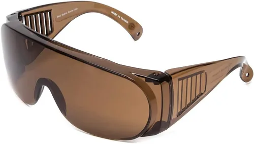 Vista 9 de Calabria 1003 Gafas de seguridad grandes que se ajustan sobre anteojos graduados Fitover para hombres y mujeres, envolventes, tintadas