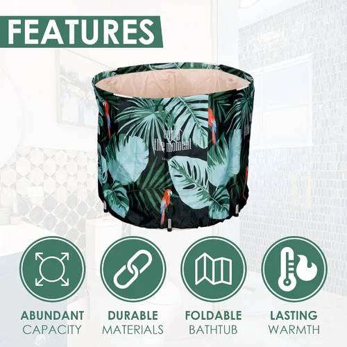 Vista 6 de Bañera portátil para adultos Hielo frío para bañera, piscina, bañera no inflable, cabina de ducha, plegable e independiente, tamaño plegable
