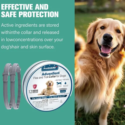 Vista 9 de Collar antipulgas para perros, tratamiento y prevención de pulgas