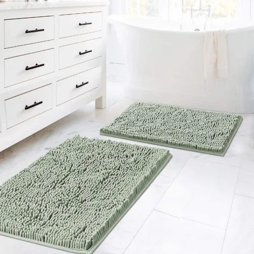 Vista 18 de H.VERSAILTEX Alfombras de Baño para Baño Antideslizantes de Felpa Chenille Extra Suaves y Absorbentes para Cuarto de Ducha Lavables a Máquina