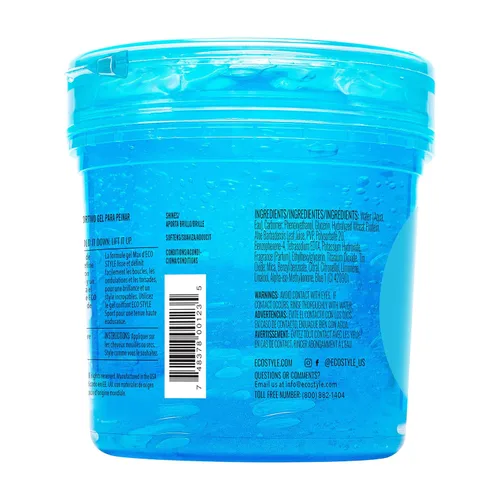 Vista 2 de Eco Style Styling Gel Super Protein, Negro, 16 onzas