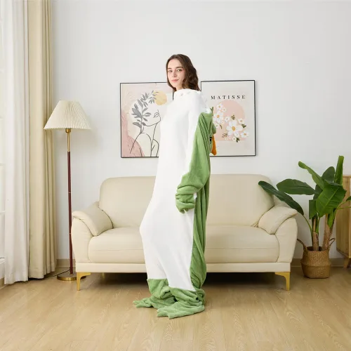 Vista 3 de Manta de Dinosaurio Vestible Saco de Dormir de Animal para Niños - Forro Polar de Franela Súper Suave, Cálido y Acogedor - Regalos de Dinosaurio