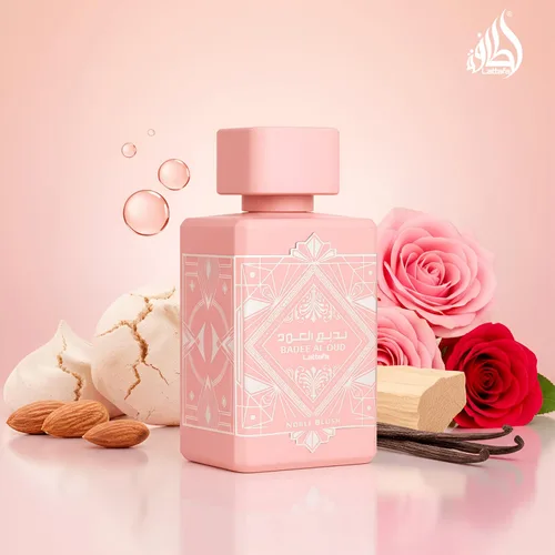Vista 4 de Lattafa Bade'e Al Oud Noble Blush para Unisex Eau de Parfum en Spray, 3.4 Onzas / 100 Ml