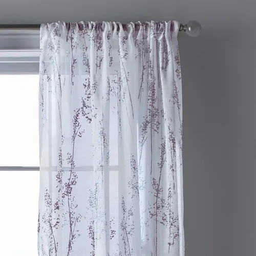 Vista 4 de DKNY Whisper - Cortina transparente para ventana, panel individual, 63 pulgadas, amatista