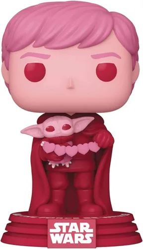 Vista 6 de POP Star Wars: Valentines - Luke Skywalker & Grogu Funko Pop! Figura de vinilo (paquete con funda protectora compatible con caja pop), multicolor