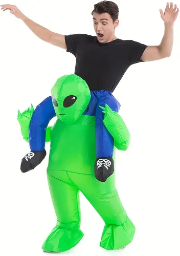 Vista 2 de HSCTEK Disfraz inflable de alienígena para adultos