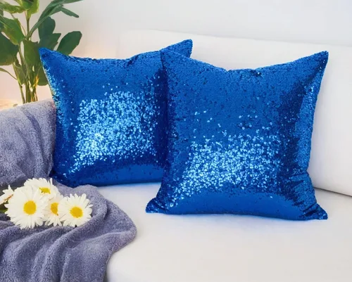 Vista 16 de ShinyBeauty Fundas de almohada negras de 12 x 20 pulgadas, juego de 2, funda de almohada rectangular, funda de almohada de lentejuelas de tela