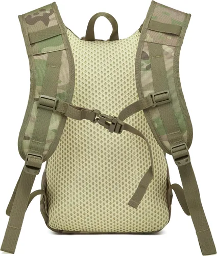 Vista 4 de wotony Mochila de hidratación con vejiga de agua para senderismo, paquete de hidratación táctica para hombres y mujeres, mochila de agua Molle