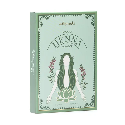 Vista 2 de Polvo de henna orgánico para el cabello, triple refinado, secado al sol, natural y herbario Premium Henna en polvo con Shikakai y Bhringraj Sin