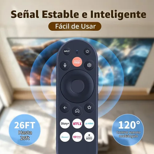 Vista 4 de Control remoto por voz para ONN TV alimentado por Vizio, XRT290/WRT290