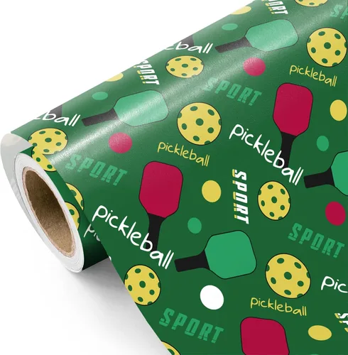 Vista 19 de WRAPAHOLIC Rollo de papel de regalo de béisbol - Rollo mini - 17 pulgadas x 9.8 pies - Papel de regalo deportivo clásico de béisbol, perfecto