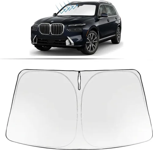 Vista 251 de Proadsy Parasol para parabrisas Rivian R1S 2022-2025 2026 de 4 capas plegable, protector de parasol frontal que bloquea los rayos UV, mantiene