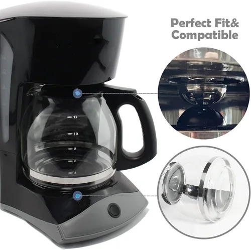 Vista 5 de Reemplazo de jarra de café de 12 tazas para máquina de café Mr. Coffee Clásico