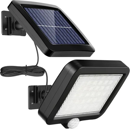 Vista 8 de MPJ Luz Solar para Exteriores, 56 LED Luz Solar Exterior con Detector de Movimiento, IP65 Impermeable, Ángulo de Iluminación de 120°, Luz Solar