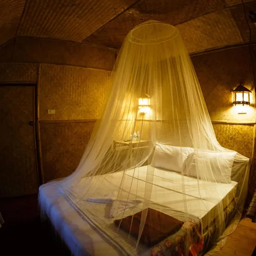 Vista 4 de Toldo de cama de princesa, el agujero más pequeño: malla 380, cortina de instalación, rápida y cómoda.