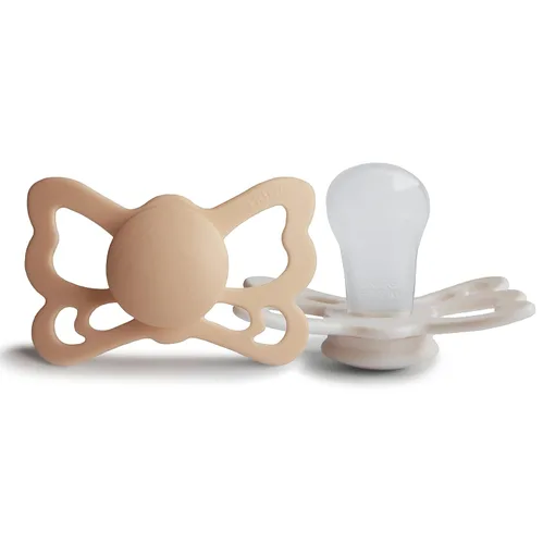 Vista 13 de FRIGG Butterfly Anatomical SilkySoft - Chupete de silicona para bebé, fabricado en Dinamarca, sin BPA (rubor/cedro, 6-18 meses)