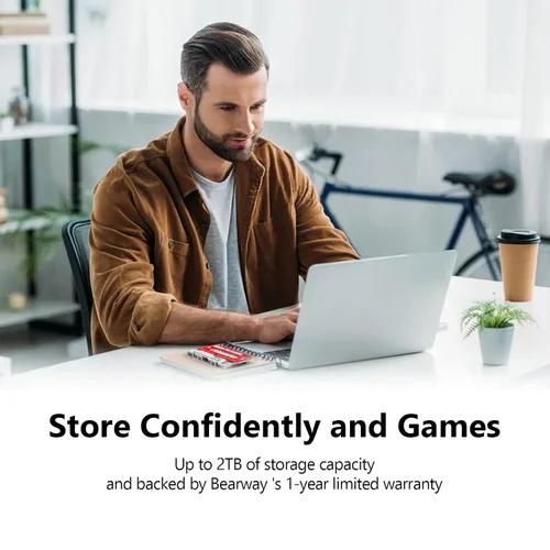 Vista 6 de Bearway 2T Super Console External Hard Drive, 120,000+ Classic Games, Plug&Play Portable HDD game console, Batocera Gaming System, Includes