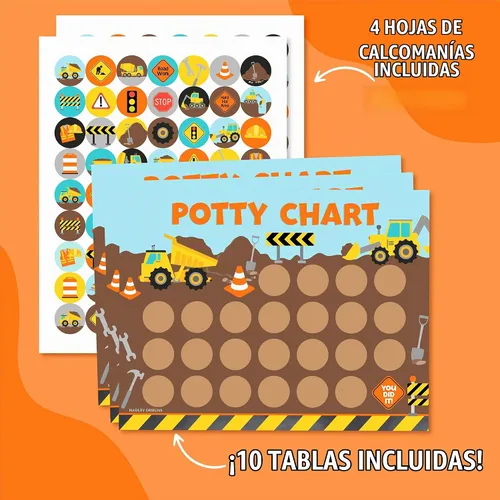 Vista 4 de 10 Tabla de entrenamiento para ir al baño para niños pequeños Tabla