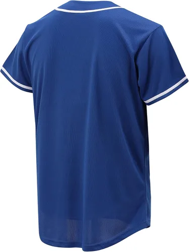 Vista 3 de Camiseta de béisbol para hombres y mujeres, camisas de béisbol para camisa con botones personalizados, uniformes deportivos hipster hip hop