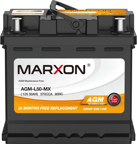 Vista 6 de Marxon Grupo 34 Batería de coche 12v 55AH 660CCA AGM Baterías sin mantenimiento Automotriz arranque parada reemplazo grupo 24 batería para Doge