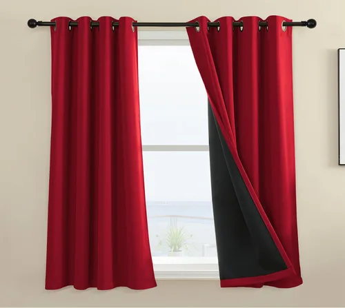 Vista 92 de Rutterllow - Cortinas 100% opacas, paneles de cortina con ojales, aislamiento térmico y bloqueo de luz para habitación y sala de estar