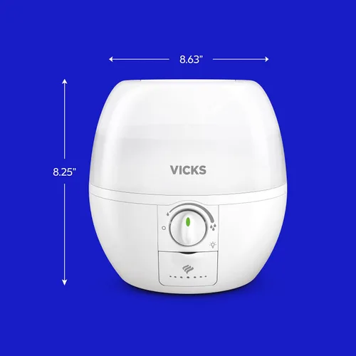 Vista 2 de Vicks Humidifier 3-in-1 SleepyTime Cool Mist Humidifier for Nursery, White