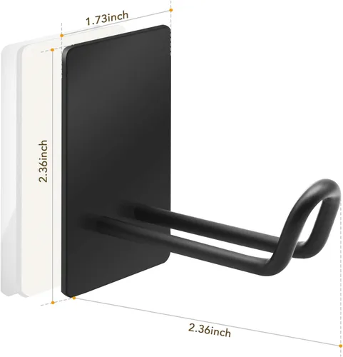 Vista 2 de Ganchos adhesivos, gancho de toalla de acero inoxidable, colgador adhesivo para cocina y puerta, ganchos de pared de baño para colgar toallas