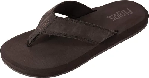 Vista 9 de Flojos Cole Genuine Leather Perforated Strap Mens Sandal Negro