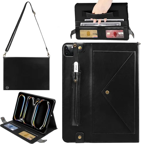 Vista 48 de Funda tipo bolso para iPad mini de 5ª/4ª/3ª/2ª/1ª generación de 7.9 pulgadas, Techcircle funda ligera tipo folio con soporte bandolera con billetera