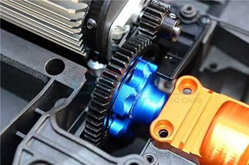 Vista 5 de GPM Para Traxxas X Maxx 4X4 Actualización Parte Aluminio Trasmisión Cush Drive Carcasa Con Eje De Entrada - Juego de 10 Piezas Azul
