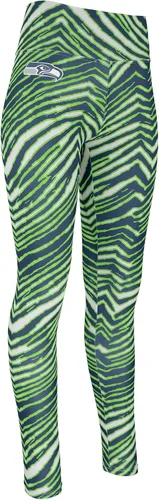 Vista 10 de Zubaz NFL Mallas para mujer de longitud completa de cintura alta básica 1.0