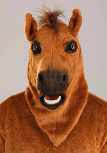 Vista 4 de Disfraz de Mascota con Boca Movible de Caballo para Adultos Multicolor