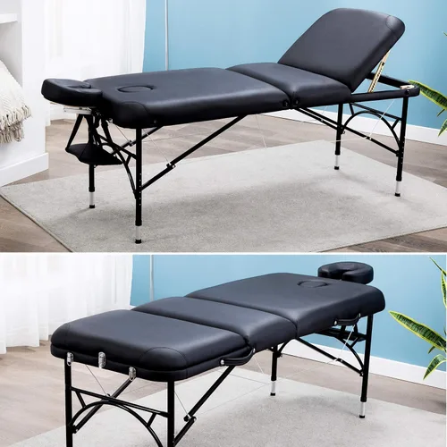 Vista 8 de Artechworks Mesa de masaje plegable portátil ligera de 28 pulgadas de ancho, 3 pulgadas, para salón facial, spa, cama de tatuaje con patas