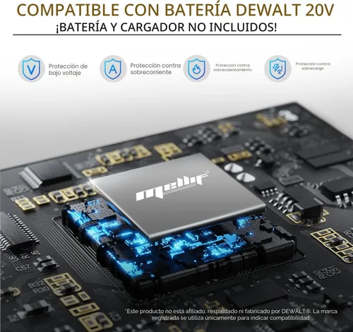 Vista 2 de Plumero de aire comprimido inalámbrico compatible con batería DeWalt de 20 V MAX (solo herramienta), soplador portátil 4 en 1, desinflador de vacío