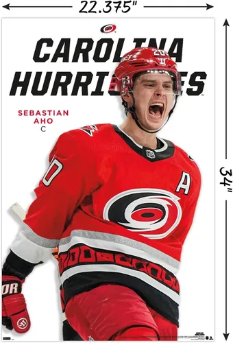 Vista 3 de Trends International NHL Carolina Hurricanes - Sebastian Aho Feature Series 23 - Póster de pared Paquete de póster y clip