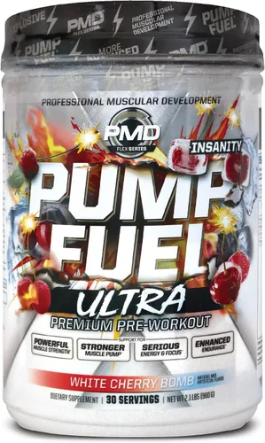 Vista 15 de PMD Sports Pump Fuel All in Insanity, Polvo Pre-Entreno Definitivo y Bomba Muscular, Energía de Máxima Fuerza, Concentración, Resistencia
