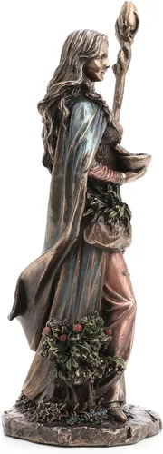 Vista 4 de Veronese Design Estatua de resina Eir La Valquiria de la Protección con acabado de bronce fundido de 24,1 cm