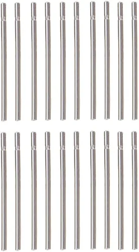 Vista 2 de 10 pares de aretes de plata de ley de 0.43 pulgadas de largo, aretes de aguja de plata para mujer, mini protector de oídos, antialérgicos, básicos