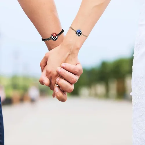 Vista 4 de EAOYAO Long Distance Touch Bracelets, Couples Bracelets, Remote Smart Matching Couples Bracelet for Couples Suitable for Long Distance Relationship