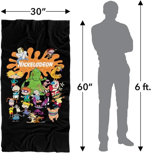 Vista 6 de LOGOVISION Nickelodeon - Toalla de playa, 30 x 60 pulgadas, Nick Splat Group toalla de playa